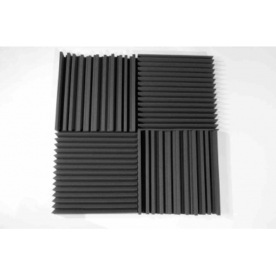Купить панель з акустичного поролону ecosound пила 100 мм 0,6мх0,6м колір чорний графіт  по низкой цене
