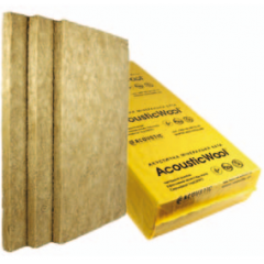 Акустическая минеральная вата Acoustic Wool Sonet P 100мм-1мх0,6м 80 кг/м3, (2,4 м 2 /упак.) цвет светло-желтый