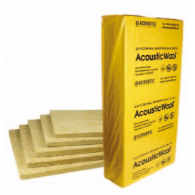 Купить акустическая минеральная вата acousticwool  glass floor толщина 20мм-плотность 120 кг/м3  1мх0,6м (6,0 м2 /упак.) цвет светло-желтый по низкой цене