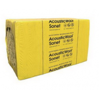 Акустична мінеральна вата AcousticWool Sonet 50 мм-звукоізоляція повітряного шуму-48 кг / м3 1мх0,6м (6,0 м 2 / упак.) Колір світло-жовтий 