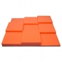 Панель з акустичного поролону Ecosound Pattern Orange 60мм, 60х60см колір помаранчевий 