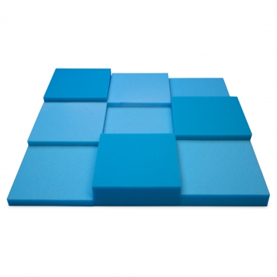 Купить панель з акустичного поролону ecosound pattern blue 60мм, 60х60см колір синій  по низкой цене