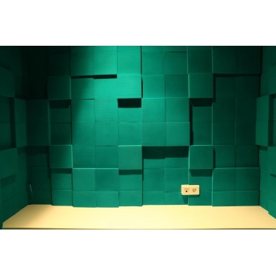 Купить панель з акустичного поролону ecosound pattern green 60мм, 60х60см колір зелений  по низкой цене