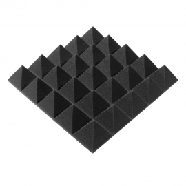 Панель из акустического поролона пирамида Ecosound Pyramid Gain Black 70мм 45х45см цвет черный графит