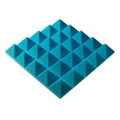 Купить панель из акустического поролона пирамида ecosound pyramid gain blue 70 мм.45х45см цвет синий по низкой цене
