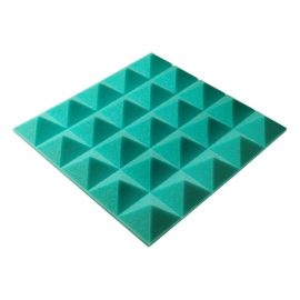 Панель з акустичного поролону піраміда Ecosound Pyramid Gain Green 50 мм.45х45см колір зелений 