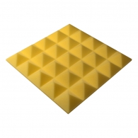 Панель из акустического поролона пирамида Ecosound Pyramid Gain Yellow 50 мм.45х45см цвет жёлтый