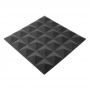 Панель з акустичного поролону Ecosound піраміда Pyramid Gain Black 30мм 45х45см колір чорний графіт 