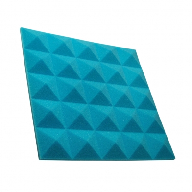 Купить панель з акустичного поролону піраміда ecosound pyramid gain blue 30 мм.45х45см колір синій  по низкой цене