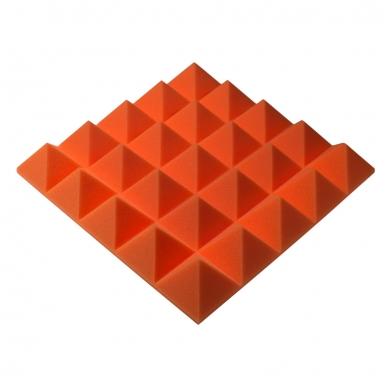 Купить панель з акустичного поролону піраміда ecosound pyramid gain orange 70 мм.45х45см колір помаранчевий  по низкой цене