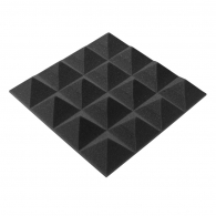 Акустичний поролон Ecosound піраміда 30мм Micro, 20х20см Колір чорний графіт 