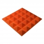 Купить панель з акустичного поролону піраміда ecosound pyramid gain orange 50 мм.45х45см колір помаранчевий  по низкой цене