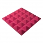 Панель з акустичного поролону піраміда Ecosound Pyramid Gain Rose 50 мм.45х45см колір рожевий 
