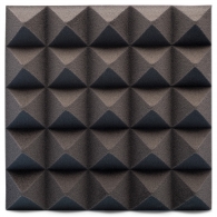Панель из акустического поролона Ecosound пирамида Pyramid Velvet Black 250х250х25мм цвет черный графит