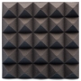 Панель з акустичного поролону Ecosound піраміда Pyramid Velvet Black 250х250х25мм колір чорний графіт 