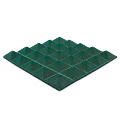 Купить панель из акустического поролона ecosound пирамида pyramid velvet dark green 250х250х25мм цвет темно-зеленый по низкой цене