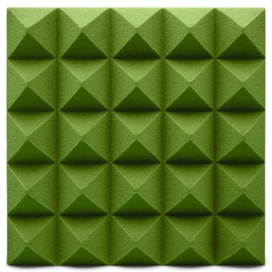 Купить панель з акустичного поролону ecosound піраміда pyramid velvet green 250х250х25мм колір зелений  по низкой цене