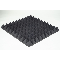 Акустичний поролон Ecosound піраміда 120мм 1мх1м Колір чорний графіт 