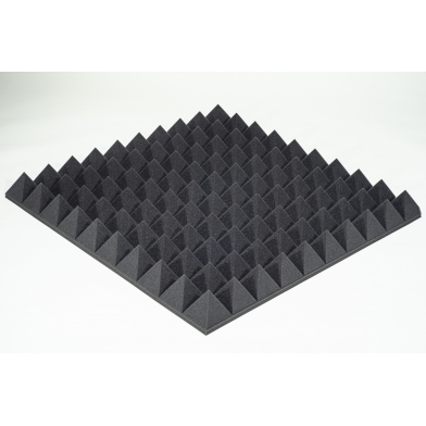 Купить акустичний поролон ecosound піраміда 120мм 1мх1м колір чорний графіт  по низкой цене