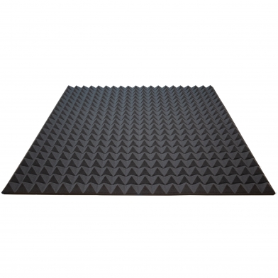 Купить акустичний поролон ecosound піраміда 25мм 1м х 1м колір чорний графіт  по низкой цене