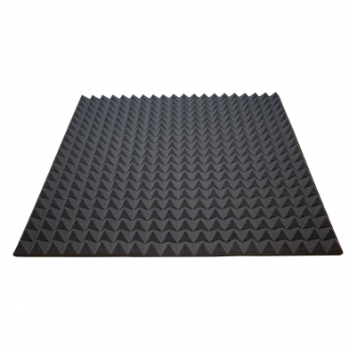 Купить акустичний поролон ecosound піраміда 30мм 1мх1м колір чорний графіт  по низкой цене