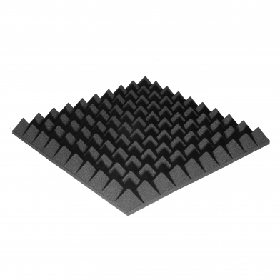 Купить панель из акустического поролона ecosound пирамида 50мм mini, 0,5х0,5м черный графит по низкой цене