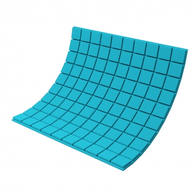 Купить панель з акустичного поролону ecosound tetras color товщиною 30 мм, розміром 100х100 см, синього кольору  по низкой цене