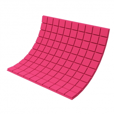 Купить панель з акустичного поролону ecosound tetras color товщиною 30 мм, розміром 100х100 см, рожевого кольору  по низкой цене