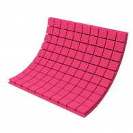 Панель з акустичного поролону Ecosound Tetras Color товщиною 50 мм, розміром 100х100 см, рожевого кольору 