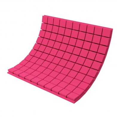 Купить панель з акустичного поролону ecosound tetras color товщиною 50 мм, розміром 100х100 см, рожевого кольору  по низкой цене
