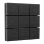 Купить панель з негорючого акустичного поролону ecosound tetras black 30х30 см, 30 мм, колір чорний графіт по низкой цене