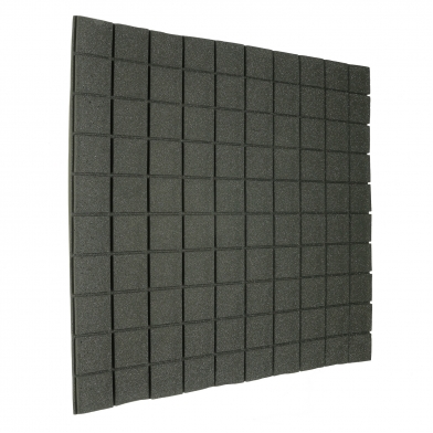 Купить панель з негорючого акустичного поролону ecosound tetras black 1х1м, 30 мм, колір чорний графіт по низкой цене