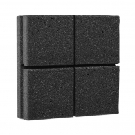 Панель з негорючого акустичного поролону Ecosound Tetras Black 20х20 см, 30 мм, колір чорний графіт