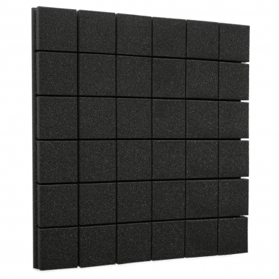 Купить панель из негорючего акустического поролона ecosound tetras black 20х20см , 30 мм, цвет черный графит по низкой цене