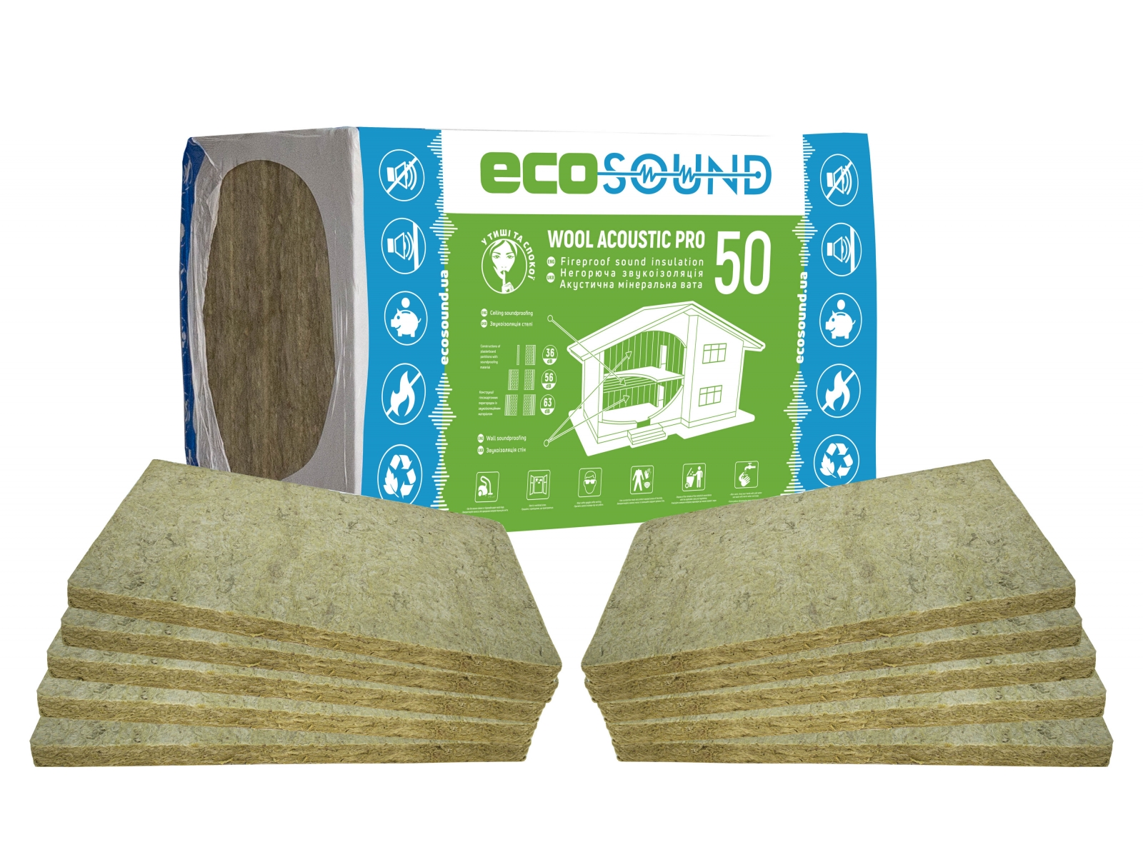 ᐈ Звукоизоляционная вата Ecosound Wool Acoustic Pro | «Ecosound ...