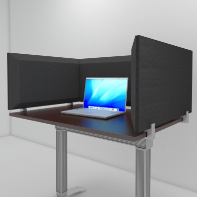 Купить настольная акустическая ширма для офисных столов и колл центров desktop acoustic screen color u-type по низкой цене