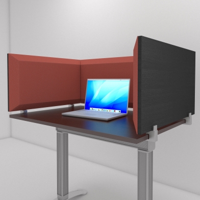 Купить настільна акустична ширма для офісних столів і колл центрів desktop acoustic screen color u-type  по низкой цене