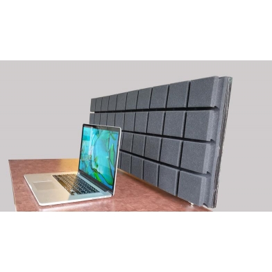 Купить настольная акустическая ширма для офисных столов ecosound trapeze screen 1200 х 600 черный графит по низкой цене