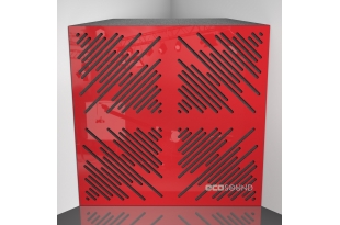 Бас пастка Ecosound 4Diagonals Plastic Red 50 х 50 см 100 мм червоний пластик