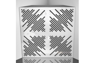 Бас пастка Ecosound 4Diagonals Plastic White 50 х 50 см 100 мм білий пластик