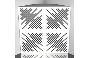 Бас пастка Ecosound 4Diagonals HDF-White 50 х 50 см 150 мм біла