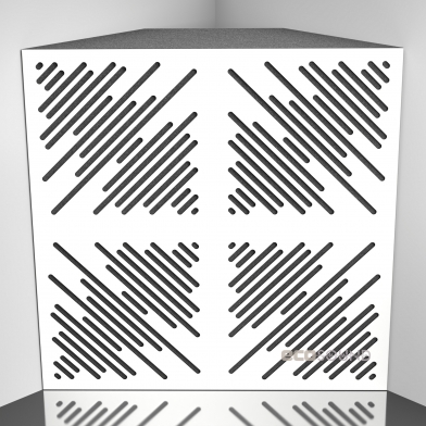Купить бас ловушка ecosound 4diagonals hdf-white 50 х 50 см 150 мм белая по низкой цене