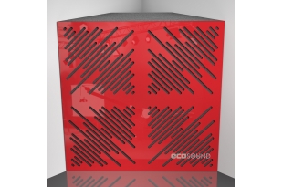 Бас пастка Ecosound 4Diagonals Plastic Red 50 х 50 см 150 мм червоний пластик