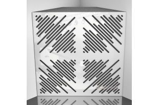 Бас пастка Ecosound 4Diagonals Plastic White 50 х 50 см 150 мм білий пластик
