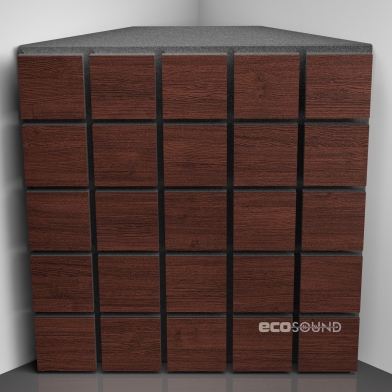 Купить бас ловушка ecosound tetras wood wenge 50 х 50 см 150 мм коричневая по низкой цене