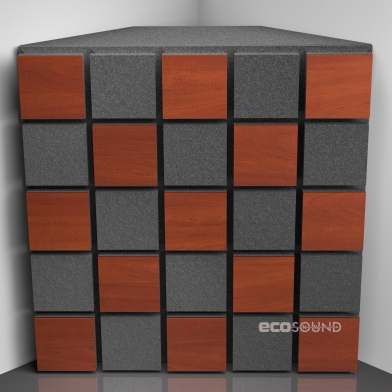 Купить бас ловушка ecosound tetras acoustic wood apple-locarno 50 х 50 см 150 мм коричневая по низкой цене