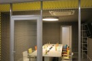 Пример применения  Панель из акустического поролона Ecosound Tetras Color толщиной 70 мм, размером 100х100 см, желтого цвета