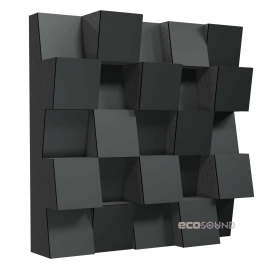 Акустический диффузор-рассеиватель Ecosound EcoDiff HDF-Black 50 х 50 см 103 мм черный