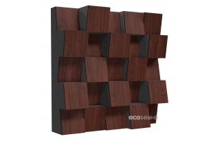 Акустичний дифузор-розсіювач Ecosound EcoDiff Wenge 50 х 50 см 103 мм темно коричневий