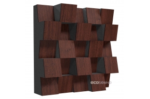 Акустичний дифузор-розсіювач Ecosound EcoDiff Wenge 50 х 50 см 153 мм темно коричневий